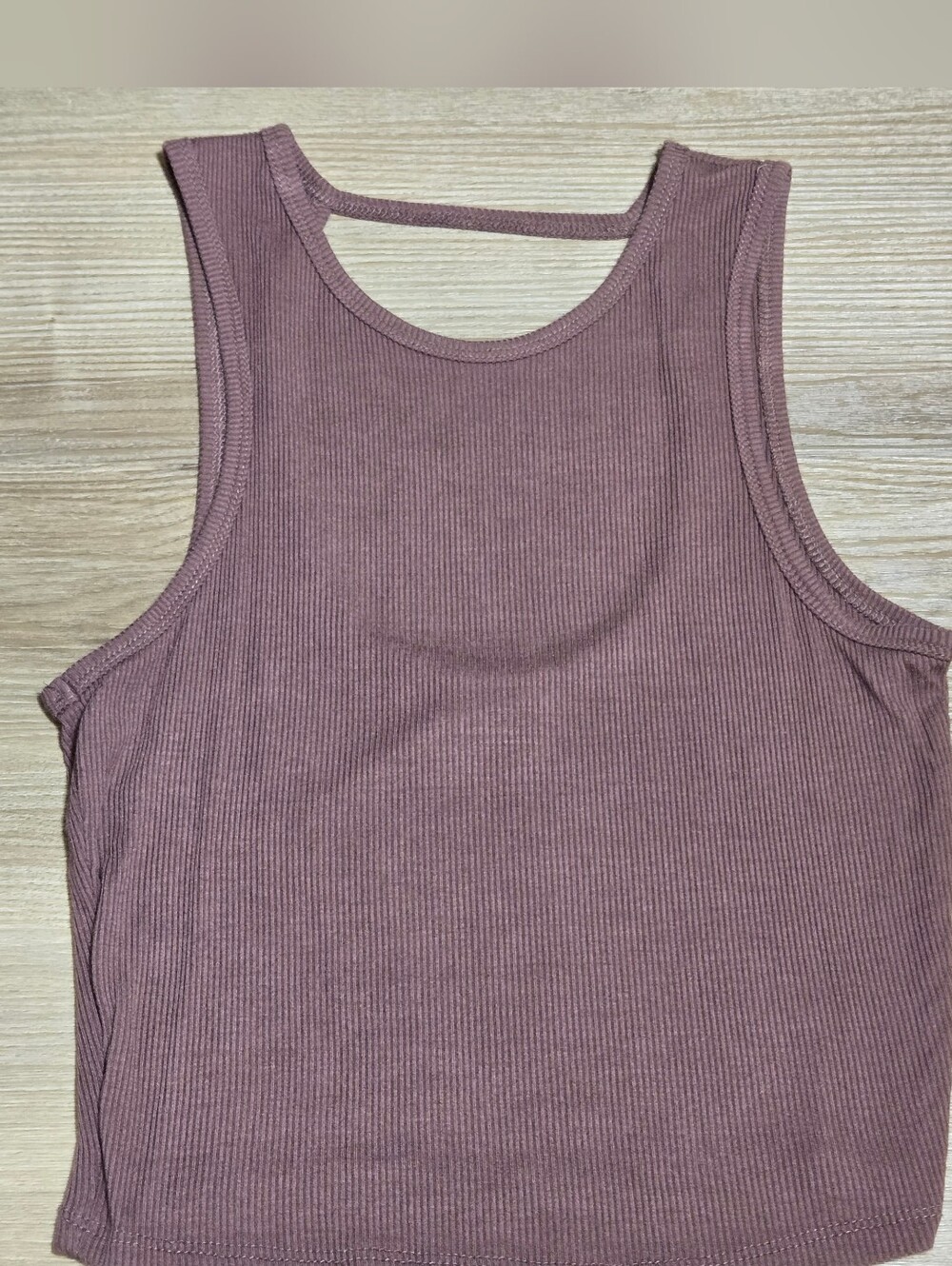 Ribbed Knit Top in Dusty Brown
